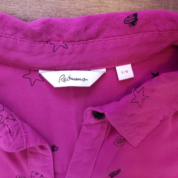 Reitman button up pink blouse - Picture 6 of 6
